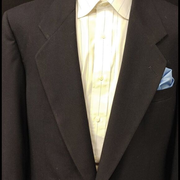 MEN'S HARVE BENARD NAVY SLIM FIT BLAZER 40L - Picture 2 of 6